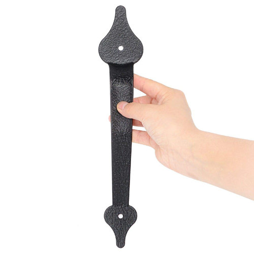 Lazio Black Decorative Garage Door Hinges Hardware Kit 6 Pieces Garage